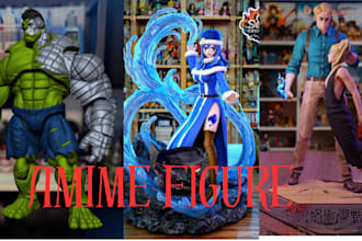 3d print and paint 3d anime action figures and resin statues