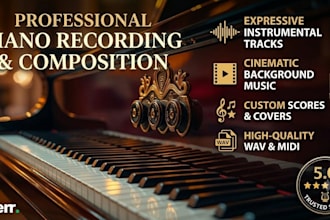 be your professional session pianist for custom instrument tracks and covers