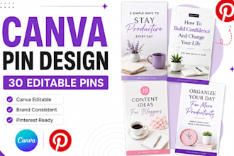 design custom canva pinterest pins with editable templates for your brand