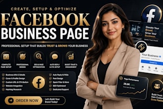 do facebook page create and setup and business page