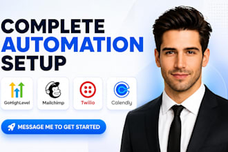 setup gohighlevel mailchimp twilio calendly SMS email follow up pre post appoint