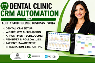 dental clinic CRM automation acuity scheduling bestosys vcita