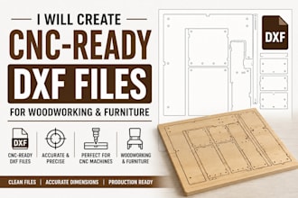 create cnc ready dxf files for woodworking and furniture