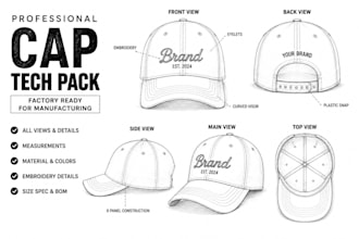 create factory ready cap tec pack for trucker, bucket, snapback,dad hats