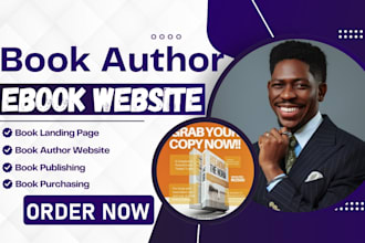 design an ebook website, author website or book website
