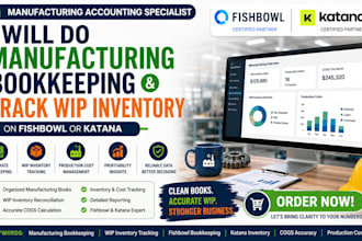 do manufacturing bookkeeping and track wip inventory on fishbowl or katana