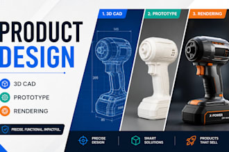 3d product design, cad modeling, prototype