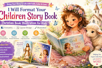 format your children story book formatting christian book illustration for kids