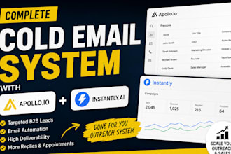 build complete outbound sales system using apollo io and instantly ai automation