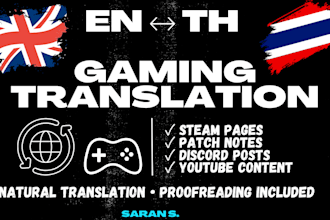 localize gaming content between english and thai