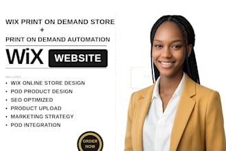 create a wix print on demand store with printful or printify
