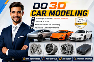 3d car model body kit custom car parts rc widebody kit automotive cad 3d print