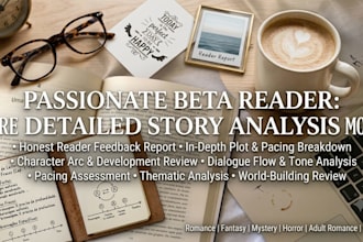 be your professional beta reader for your book