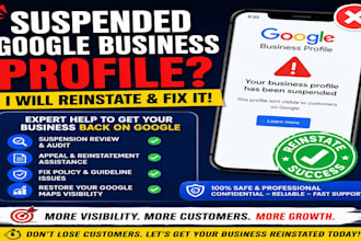 gmb reinstate fix suspended gmb google my business profile for local businesses