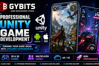 develop a professional unity mobile game for android and ios