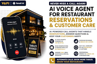generate ai call agent for restaurant reservations and customer care
