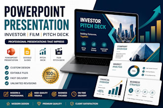 design powerpoint presentation, investor pitch deck, film pitch deck, PPT making