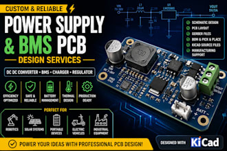 design power supply, dc dc converter and battery management pcb