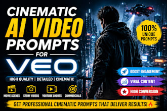 create cinematic ai video prompts for veo