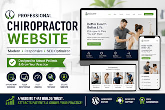 design and develop a professional chiropractor website for your clinic
