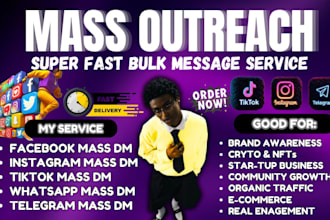 send instagram bulk message facebook direct message discord mass dm tiktok dms