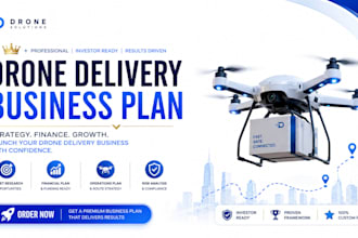 design a professional drone delivery bussiness plan with growth strategy