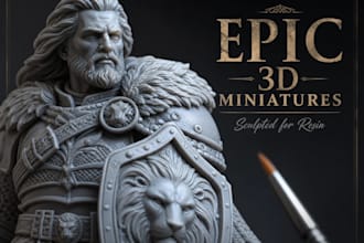 sculpt high detail 3d characters and miniatures for resin 3d printing