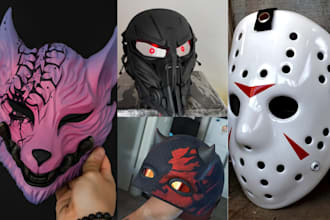 3d print and paint 3d mask cosplay 3d helmet cosplay armor 3d props 3d painting
