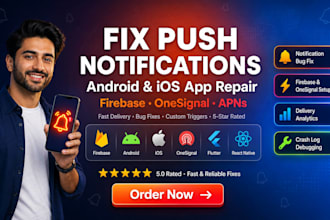 fix mobile app notification fix flutter app errors debug ios firebase onesignal