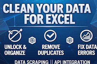 organize and clean your messy spreadsheets and data
