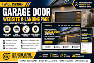 generate garage door leads ,door installation, home security with landing page