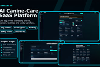 build a pet care saas website or dashboard