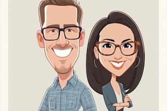 draw a funny cartoon caricature portrait caricature