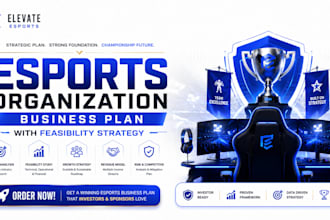 prepare an esports organisation business plan with feasibility strategy