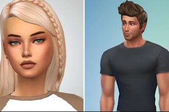 do 3d sim 4 character modeling, sim 4 animation,  sim 4 cc