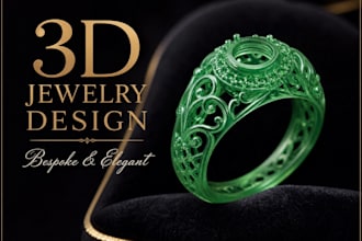 design 3d printable jewelry and custom accessories