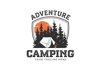 design traditional davis tent awning logo
