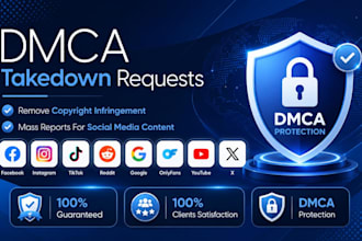 takedown copyright remove harassing mass report facebook instagram youtube dmca