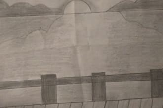 draw a custom  pencil  landscape  sketch or nature art  for you