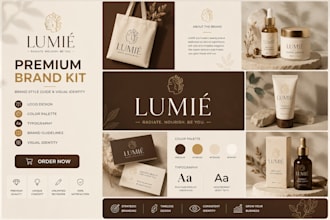 create a premium brand kit, brand style guide and visual identity