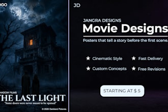 design a cinematic movie poster for your film or project
