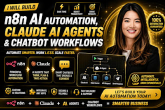 build n8n ai automation, claude ai agents and chatbot workflows