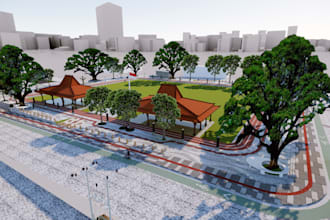 create realistic 3d exterior rendering and facade design