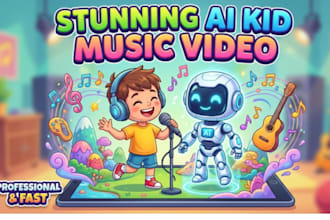 create pixar style 3d kids music video with perfect lip sync cinematic animation