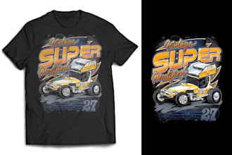 design custom t shirt car racing logo