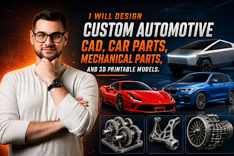 3d car model custom body kit vehicle parts 3d printing manufacturing cad