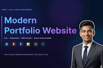 create a modern personal portfolio website using react