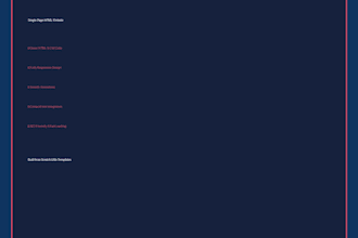 professional single page HTML website design and development