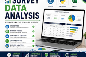 create survey cross tabs, banner tables and spss analysis