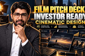 design a cinematic film pitch deck for investors